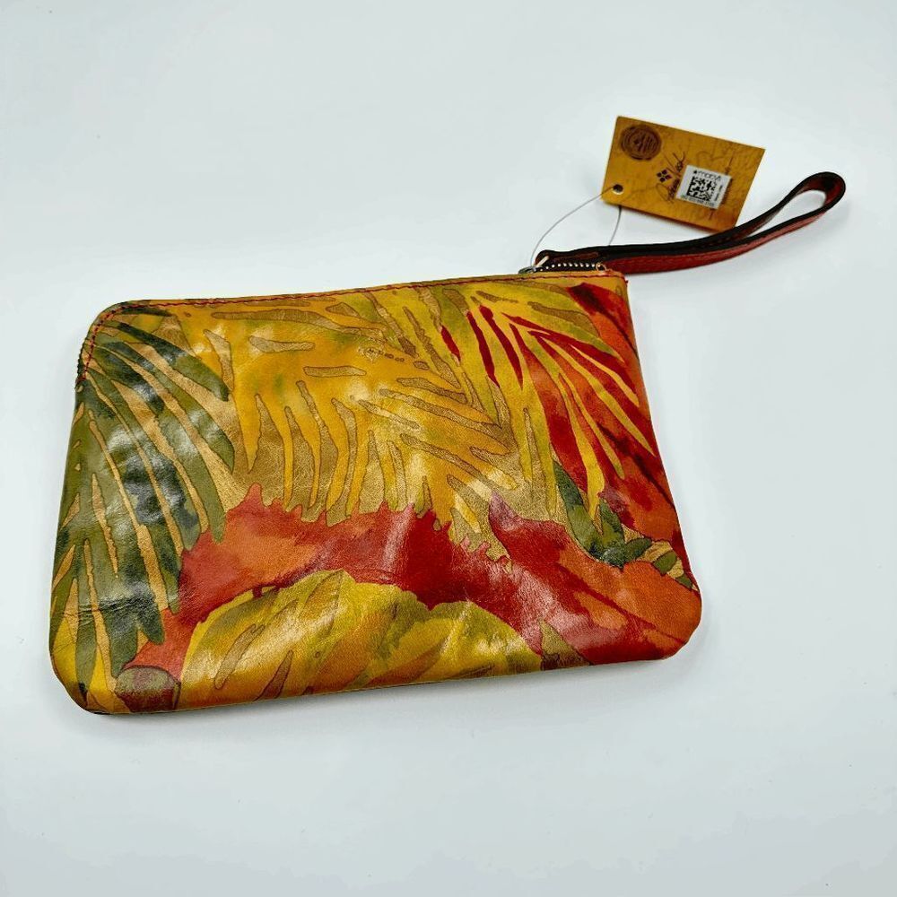Patricia Nash Cassini  Leather Wristlet Spring Multi New With Tags